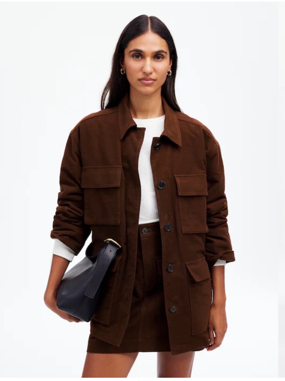 Madewell Flap-Pocket Field Jacket in Dark Chicory